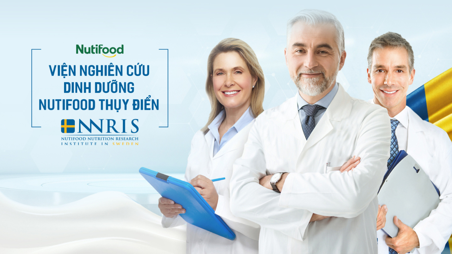 Được nghiên cứu và phát triển bởi Viện Nghiên cứu Dinh dưỡng Nutifood Thụy Điển (NNRIS)