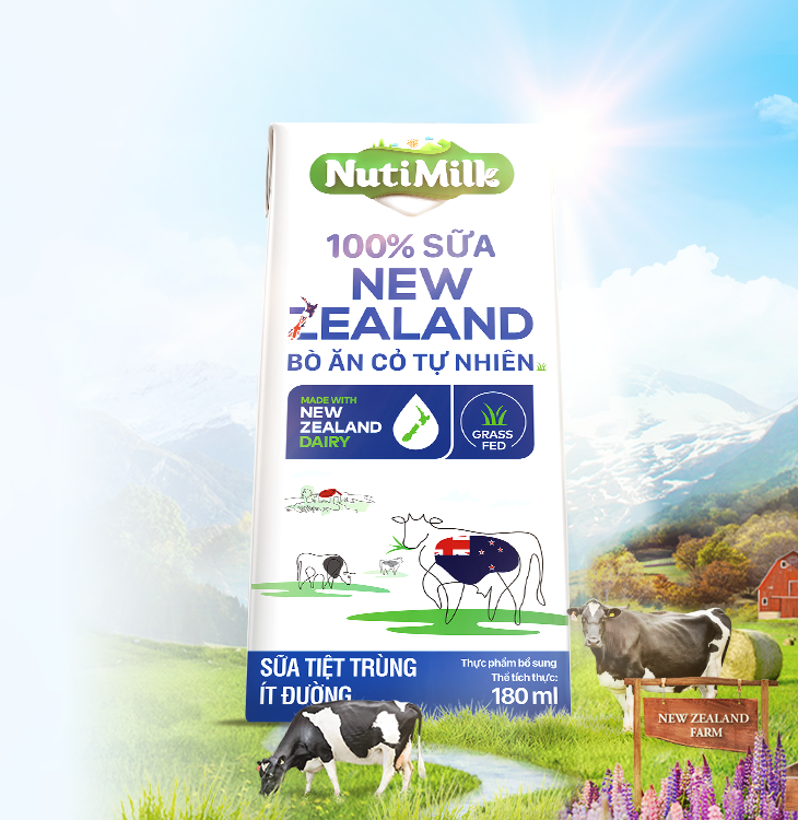 100% New Zealand Milk From Natural Grass-bred Cows
